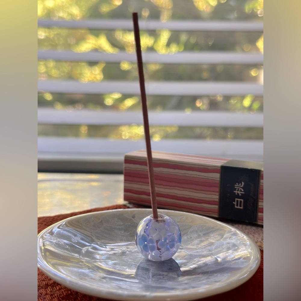 Ceramic and glass Incense Holder